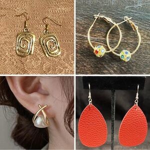Fall Gold Colors Fashion Jewelry Edition Earrings Bundle